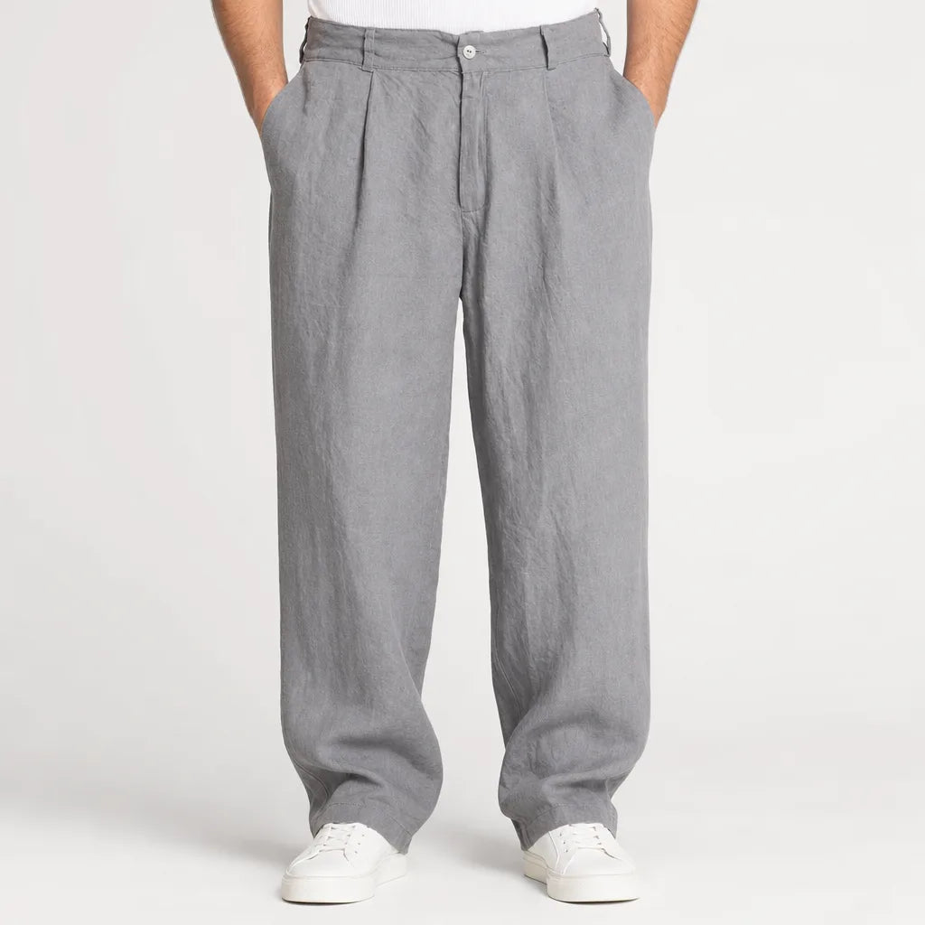 Callum | Men's Fall Baggy Wide leg Sweatpants - Color:Gray;Size:XS