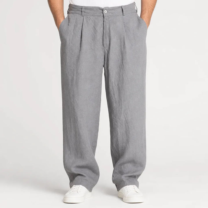 Callum | Men's Fall Baggy Wide leg Sweatpants - Color:Gray;Size:XS