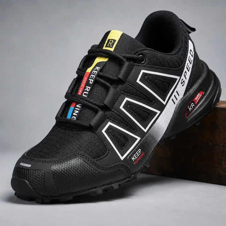 Callum Running Sneakers - Color:Black/White;Size:38