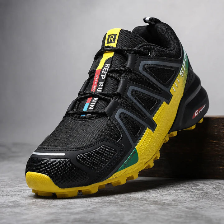 Callum Running Sneakers - Color:Black/Yellow;Size:38
