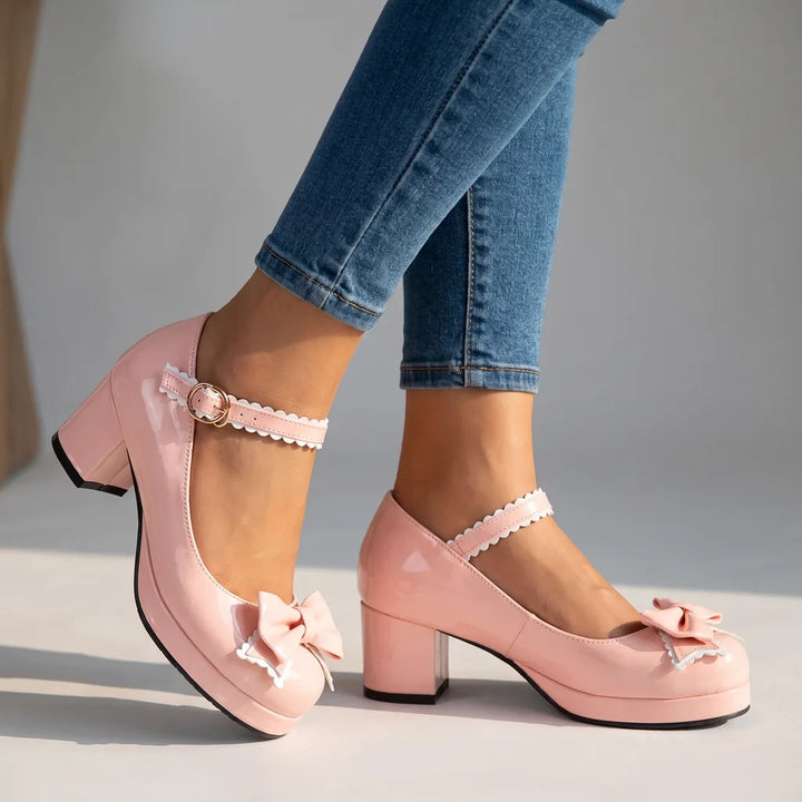 Camilla | Women's Orthopedic Mary Jane Heels - Color:Pink;Size:35