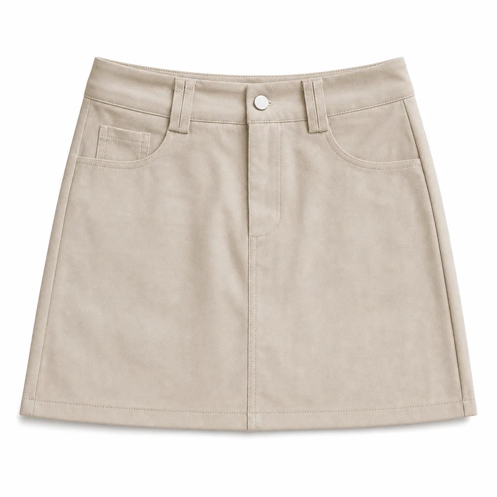 Women's Beige Marsh A-Line Mini Skort