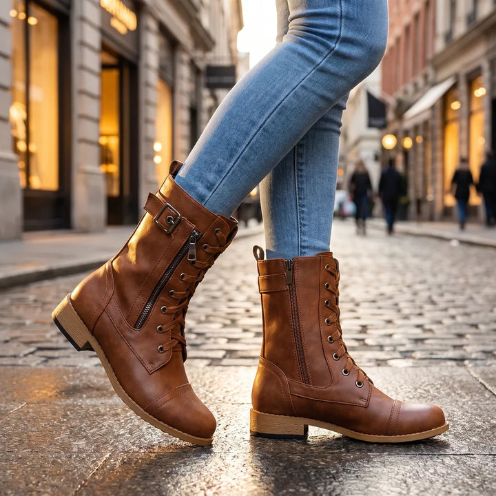 Cassidy | Womens Fall Ankle Boots - Color:Brown;Size:36