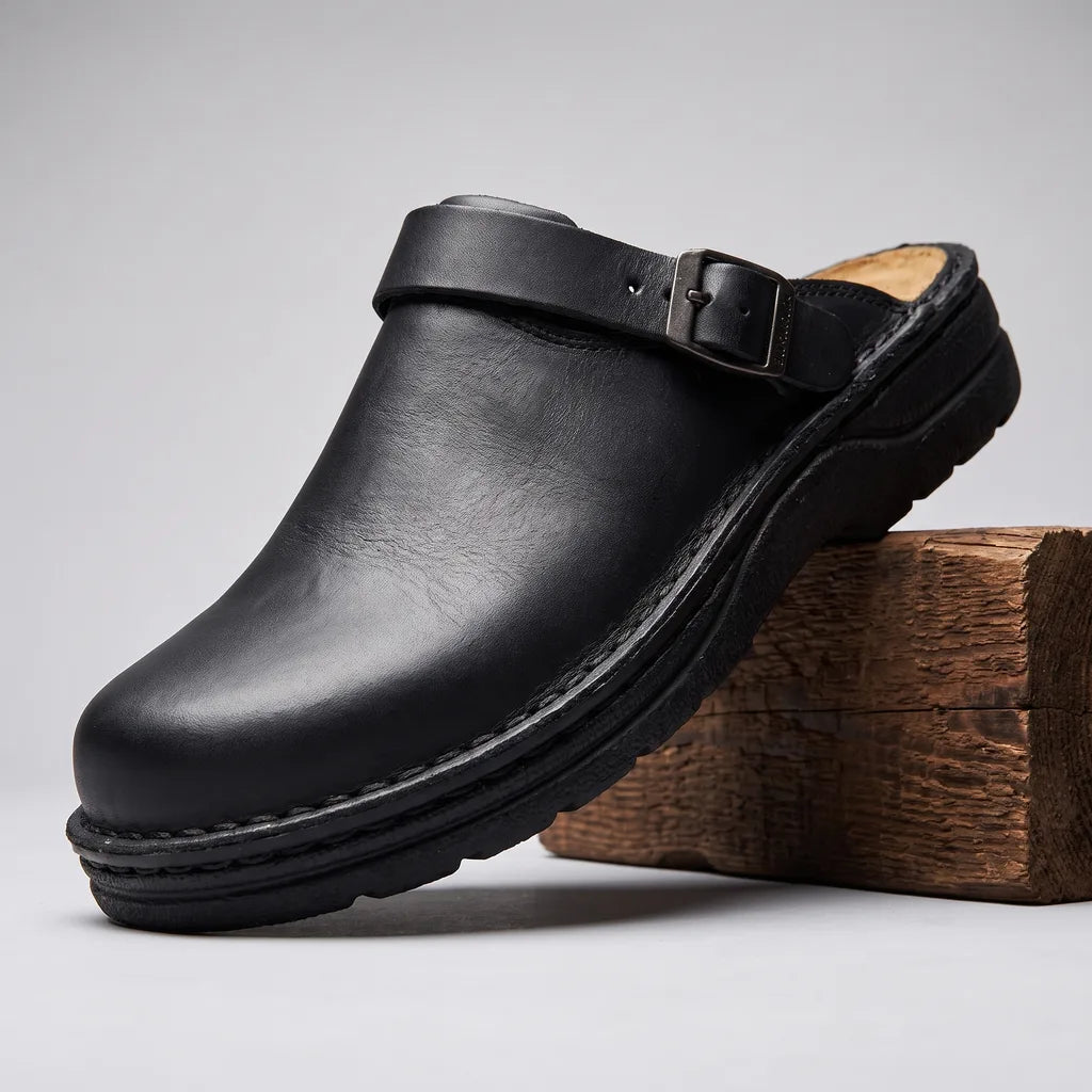 Cassius | Men's Warm Slides Shoes - Color:Black;Size:38