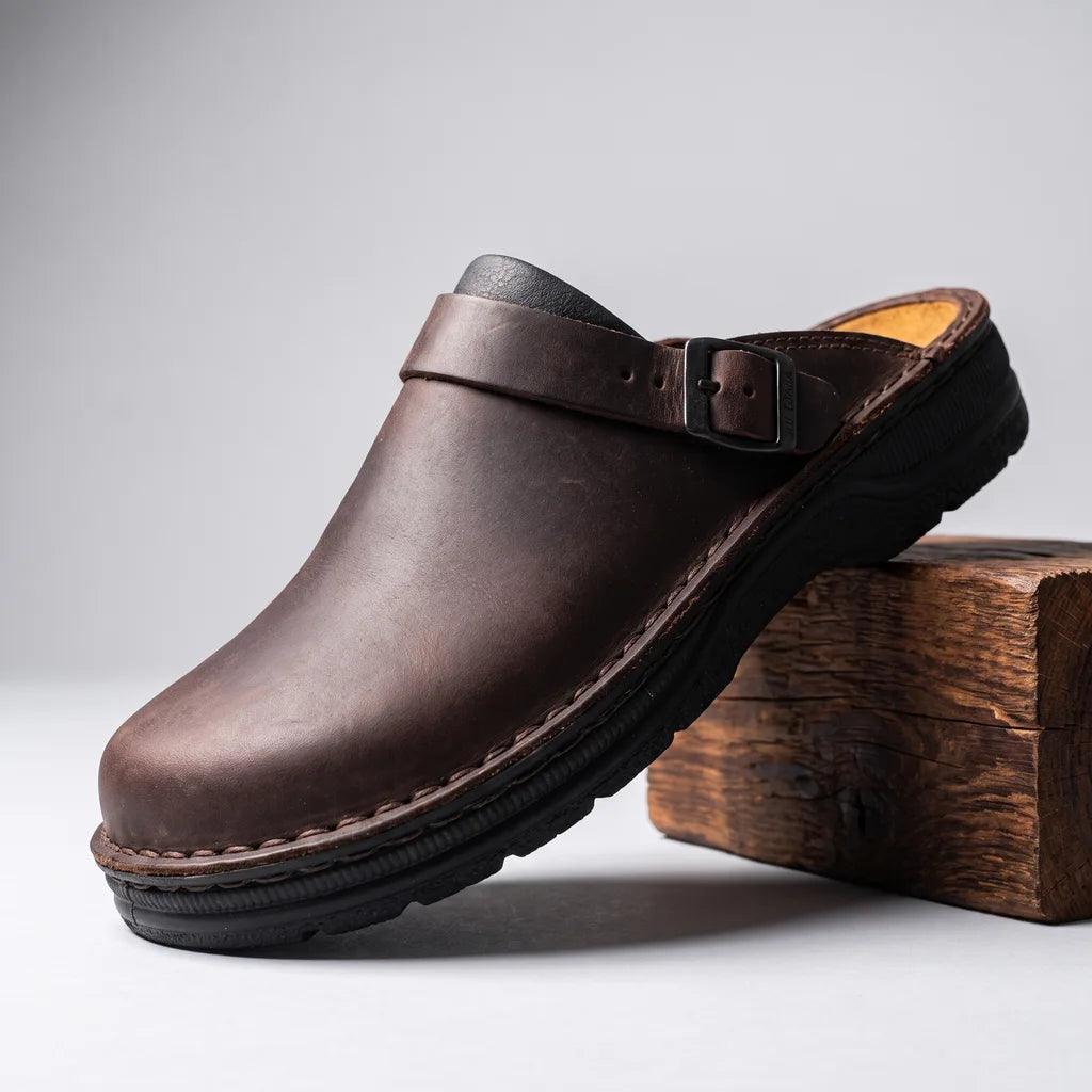 Cassius | Men's Warm Slides Shoes - Color:Brown;Size:38