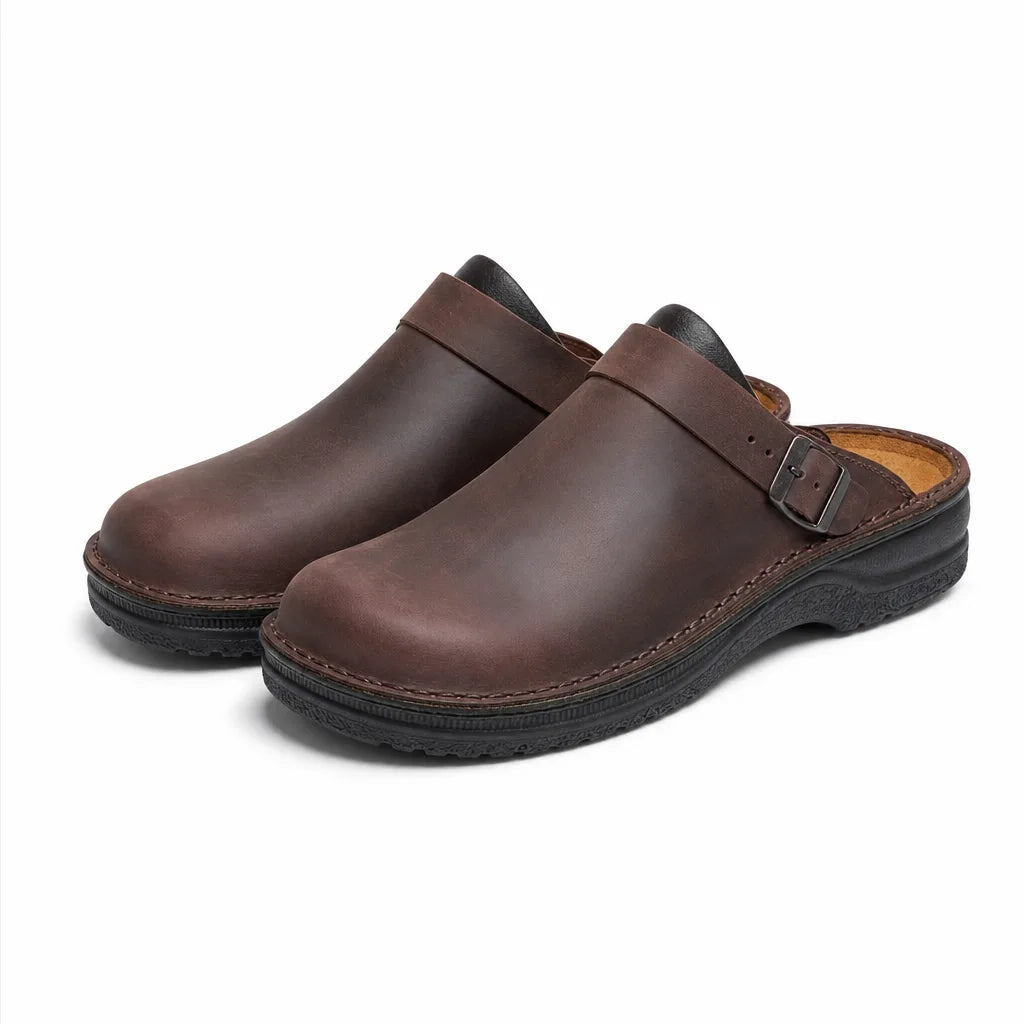 Men's Brown Westbrook Platform Wedge Mules