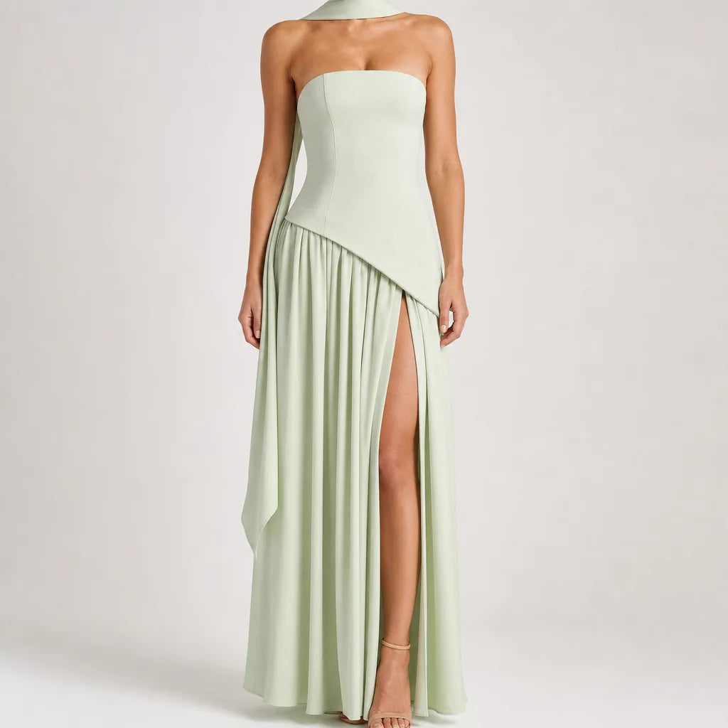 Celeste | Women's Fall Wedding Guest Dress - Color:Green;Size:XS