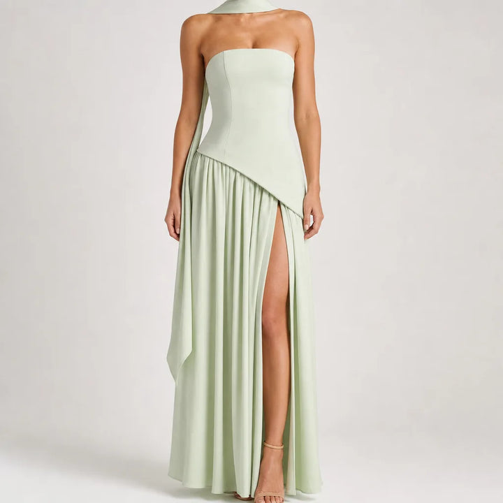 Celeste | Women's Fall Wedding Guest Dress - Color:Green;Size:XS