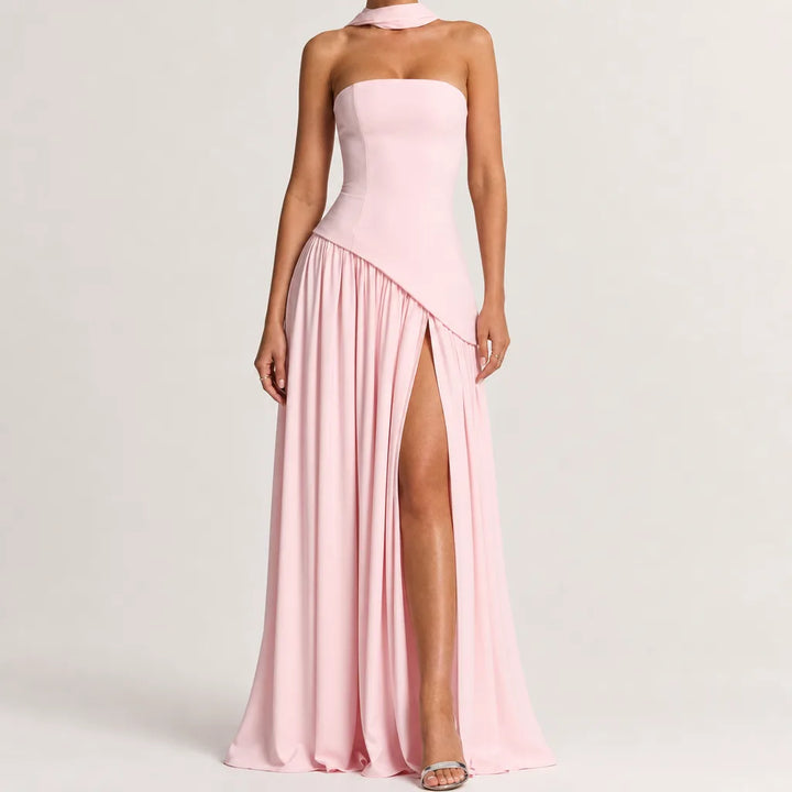 Celeste | Women's Fall Wedding Guest Dress - Color:Pink;Size:XS