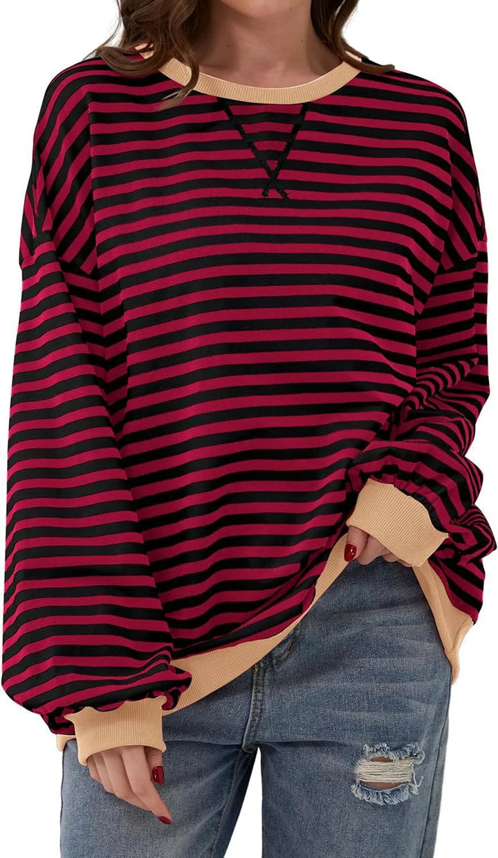 Celia | Women's Oversized Sweatshirt  - Size:XS;Color:Claret