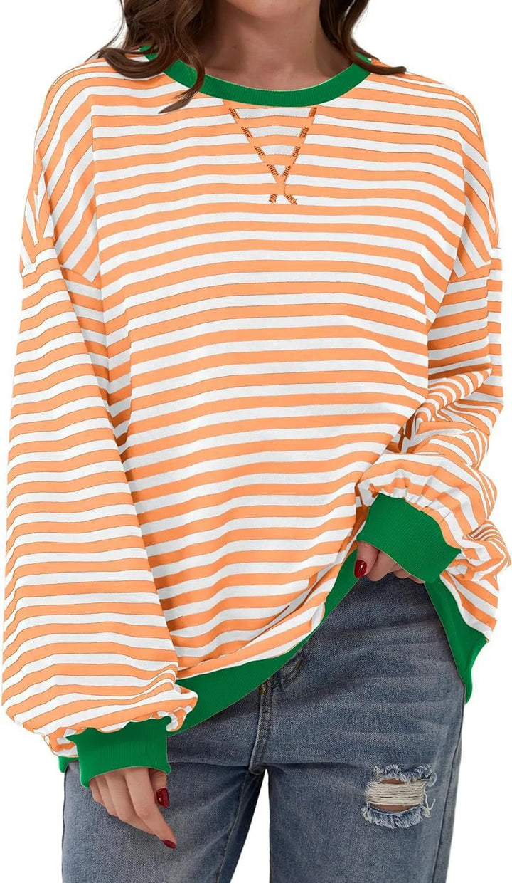 Women's Light Orange Celia | Women's Oversized Sweatshirt