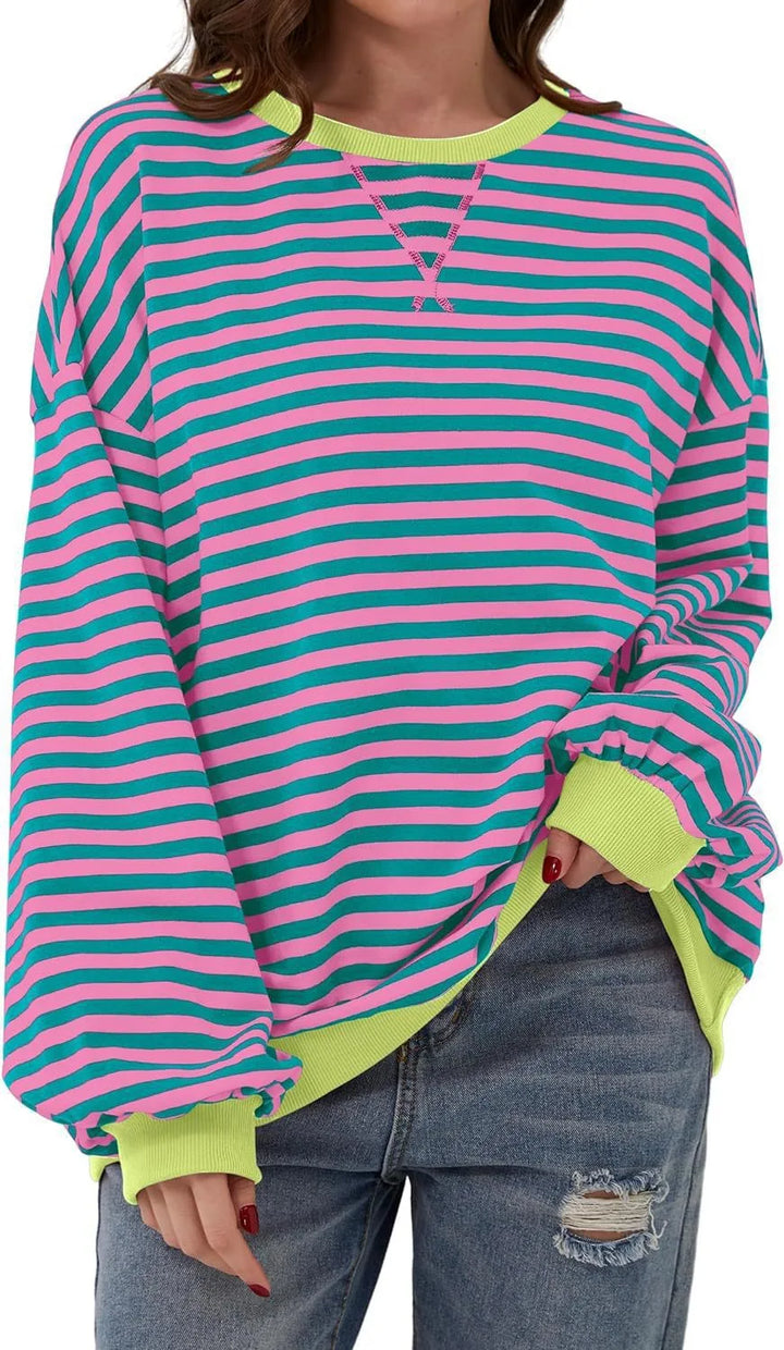 Celia | Women's Oversized Sweatshirt  - Size:XS;Color:Pink