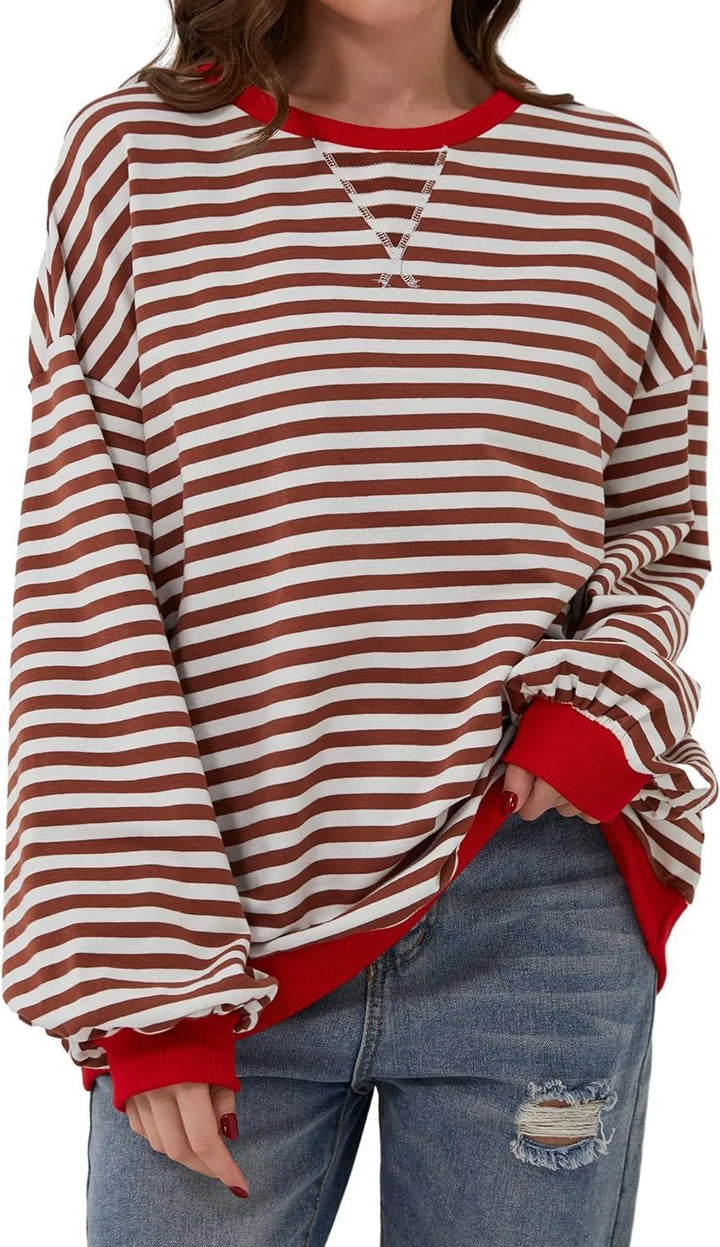 Celia | Women's Oversized Sweatshirt  - Size:XS;Color:Red