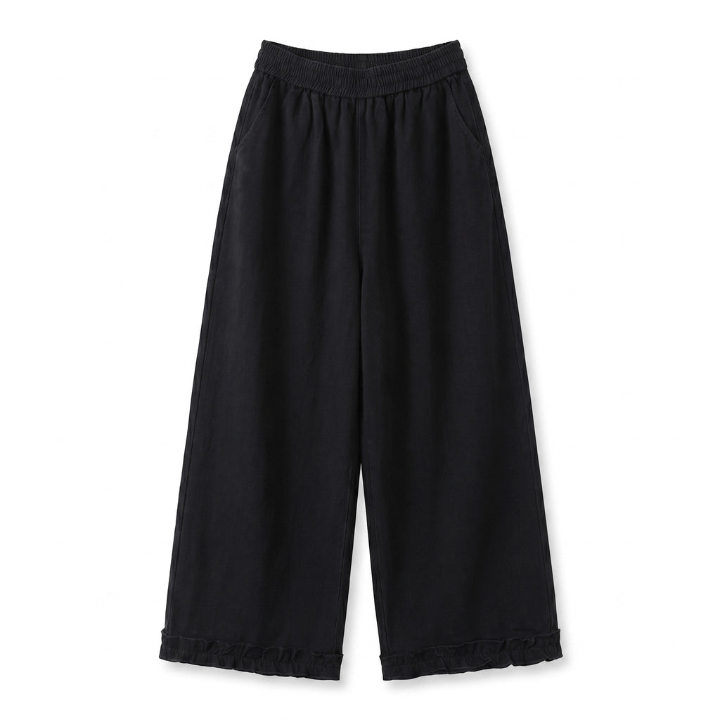 Celine Lace Trim Trousers - Color:Black;Size:S