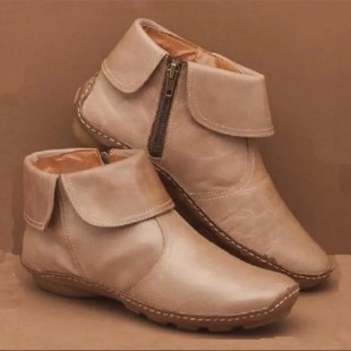 Celine | Women's Orthopedic Waterproof Boots  - Color:Beige;Size:35