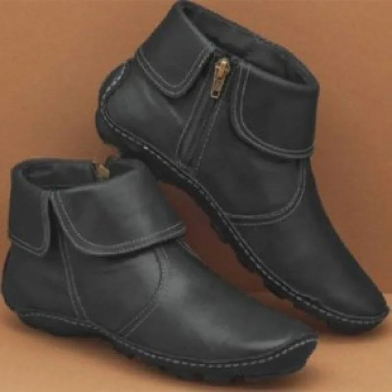 Celine | Women's Orthopedic Waterproof Boots  - Color:Black;Size:35