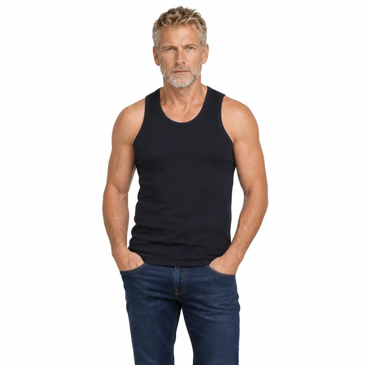 Men's Black Heath Cotton Tank Top
