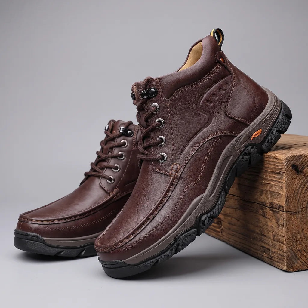 Men's Brown Porter Leather Walking Derbies