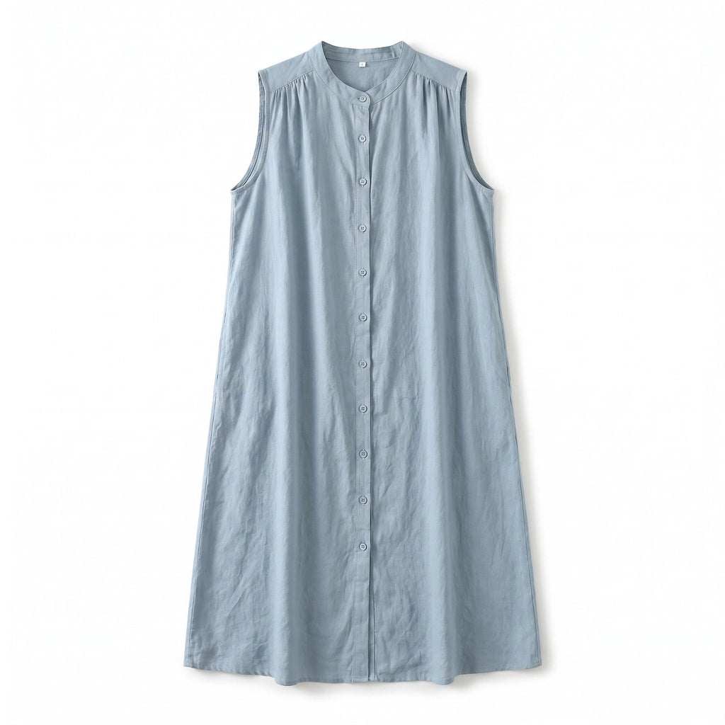 Christine Midi Dress - Color:Sky Blue;Size:S