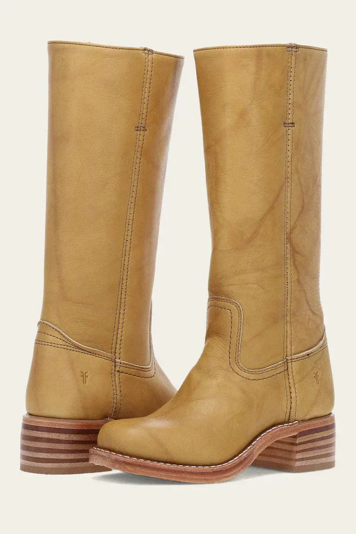 Christine | Women's Mid Calf Riding Boots   - Khaki