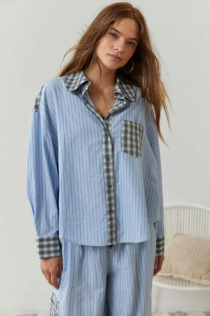 Ciaran | Women's Pajama Lounge Set - Color:Blue;Size:XS
