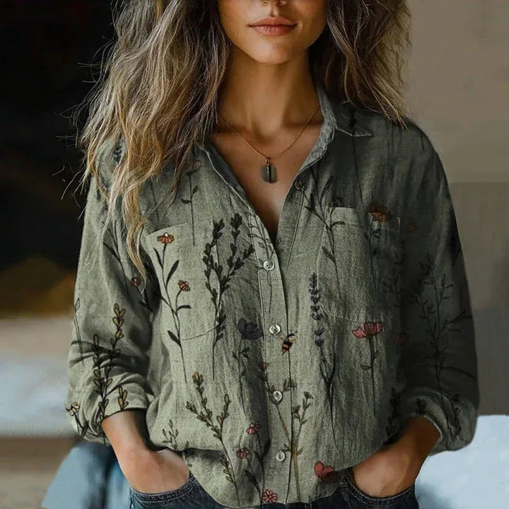 Clara | Women's Floral Cardigan Blouse - Size:XS;Color:Variant 3