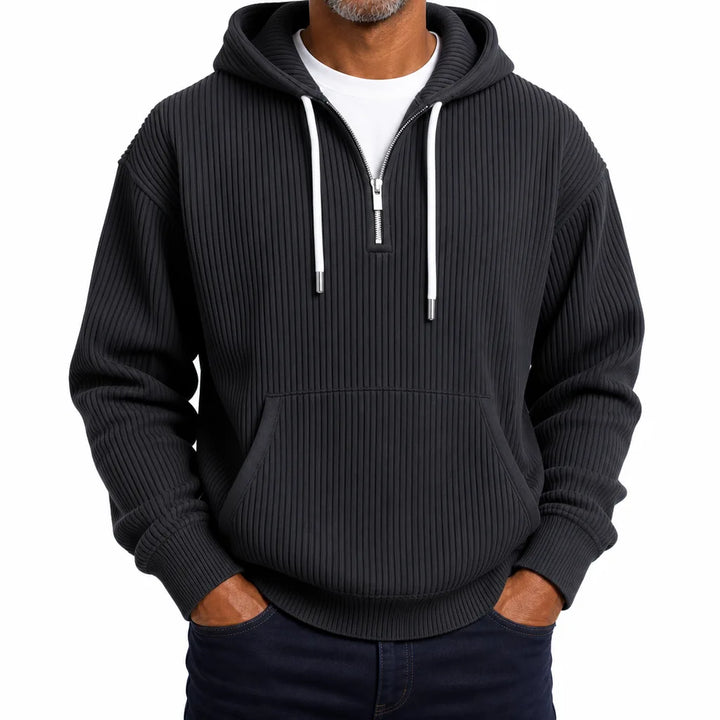 Clayborne Ribbed Hoodie - Color:Black;Size:XS