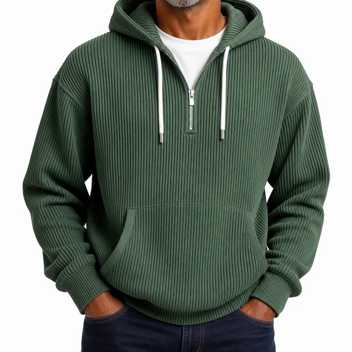 Clayborne Ribbed Hoodie - Color:Green;Size:XS