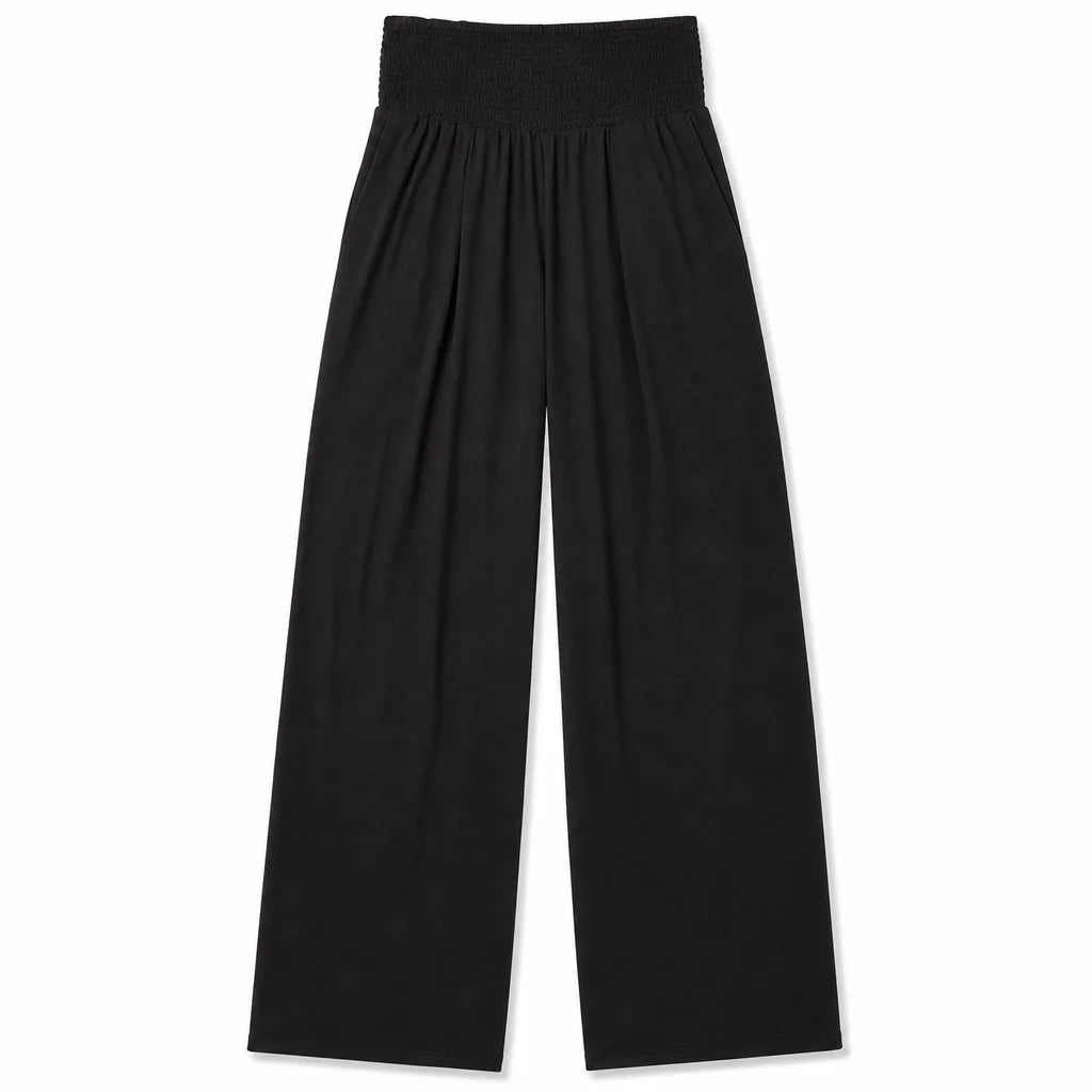 Colette Cotton Wide-Leg Pants - Color:Black;Size:XS
