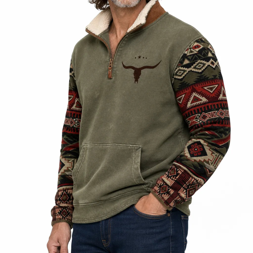 Men's M Style Ryder Half Zip Printed Jacket