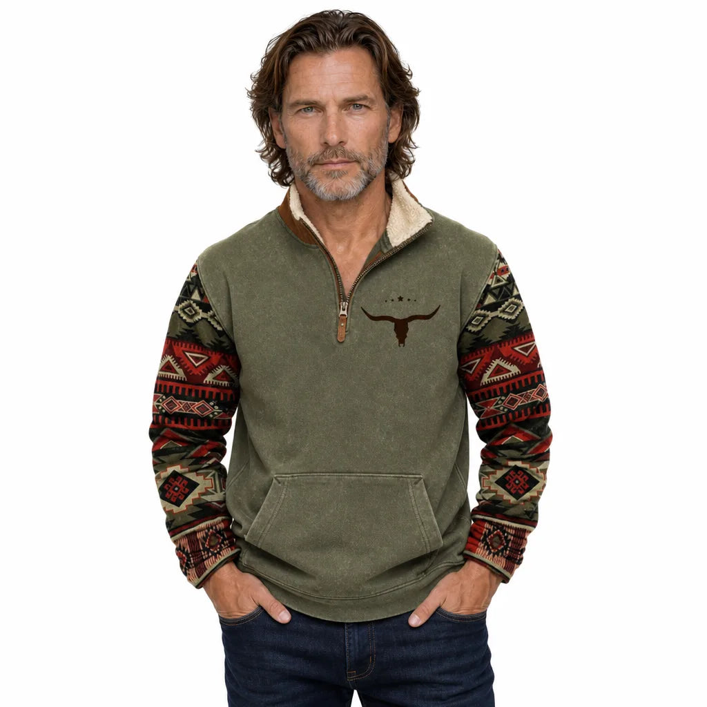 Men's M Style Ryder Half Zip Printed Jacket