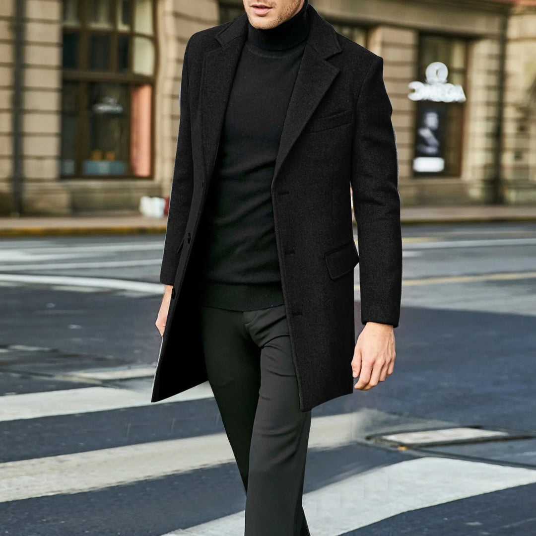Men's Conrad | Men's Tailored Trench Overcoat - dubbel check gewicht