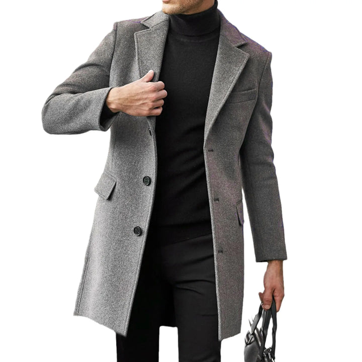 Men's Conrad | Men's Tailored Trench Overcoat - dubbel check gewicht