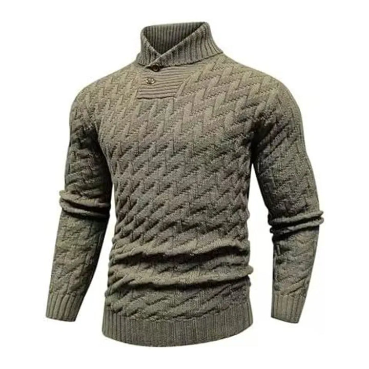 Conrad | Men's Textured Trutle Neck Sweater - Size:XS;Color:Green