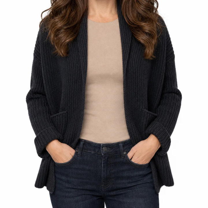 Constance | Women's Fall Cardigan for Warmth - Color:Black;Size:XS