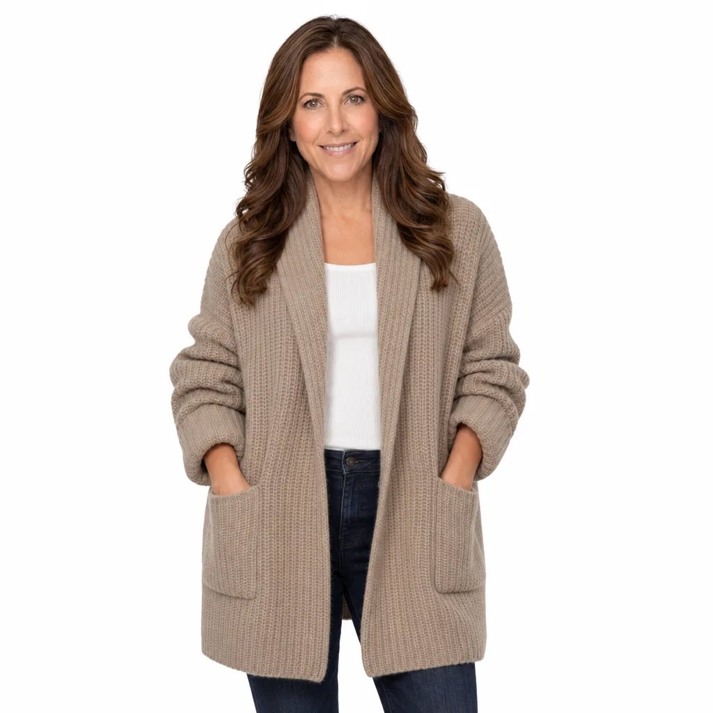 Women's Gray Arthur Longline Knit Cardigan