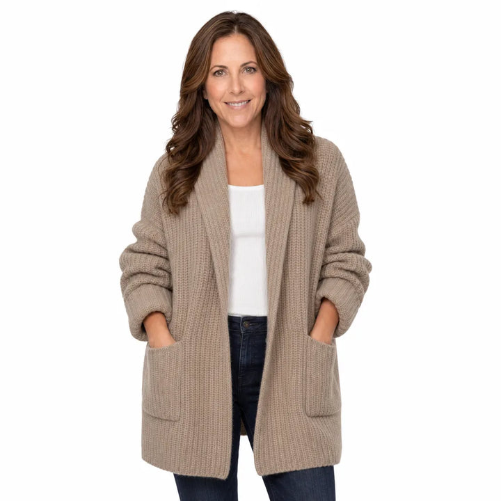 Women's Gray Arthur Longline Knit Cardigan