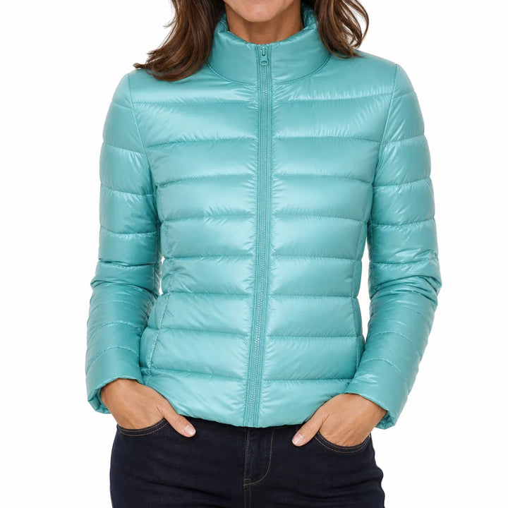 Cora | Quilted Jacket - Color:Green;Size:S