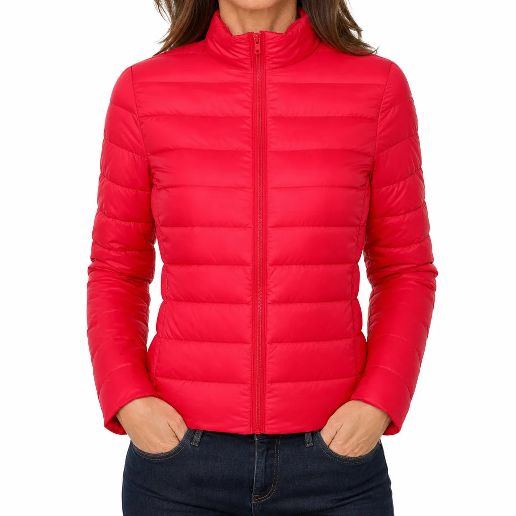 Cora | Quilted Jacket - Color:White;Size:4XL