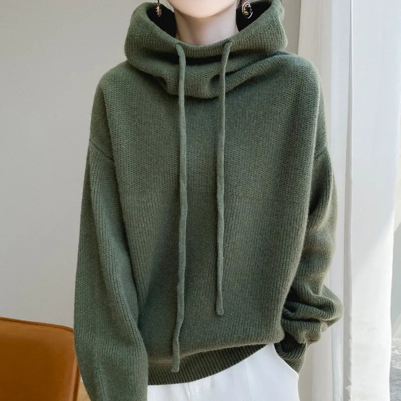 Women's Cora | Women's Soft Knit Cowl Neck Hoodie