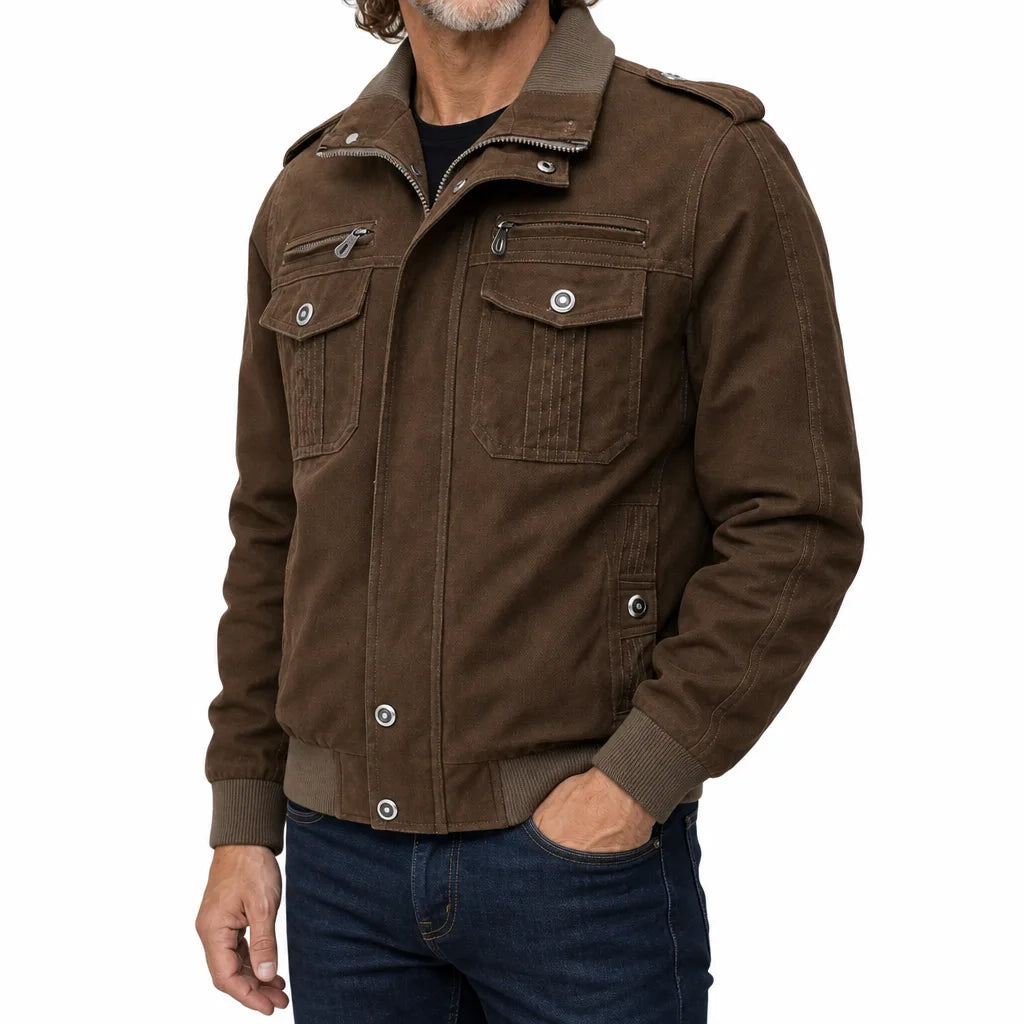Men's Brown Renee Cotton Flight Jacket (Copy)