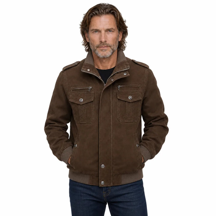 Men's Brown Renee Cotton Flight Jacket (Copy)