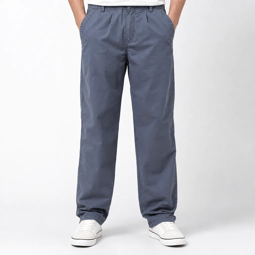 Corbin | Men's Fall Cotton Straight leg Chino Pants  - Color:Gray;Size:S
