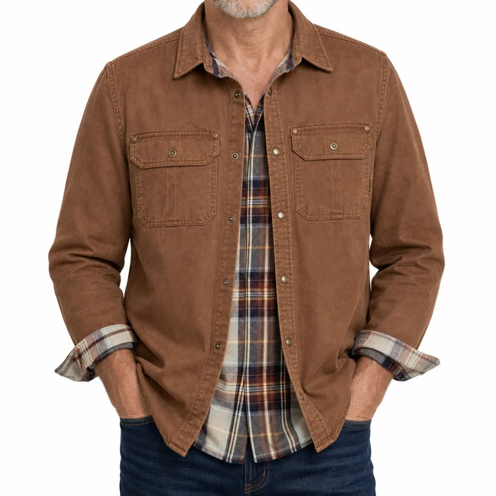 Cormac | Stylish Light Windbreaker Jacket - Color:Brown;Size:S
