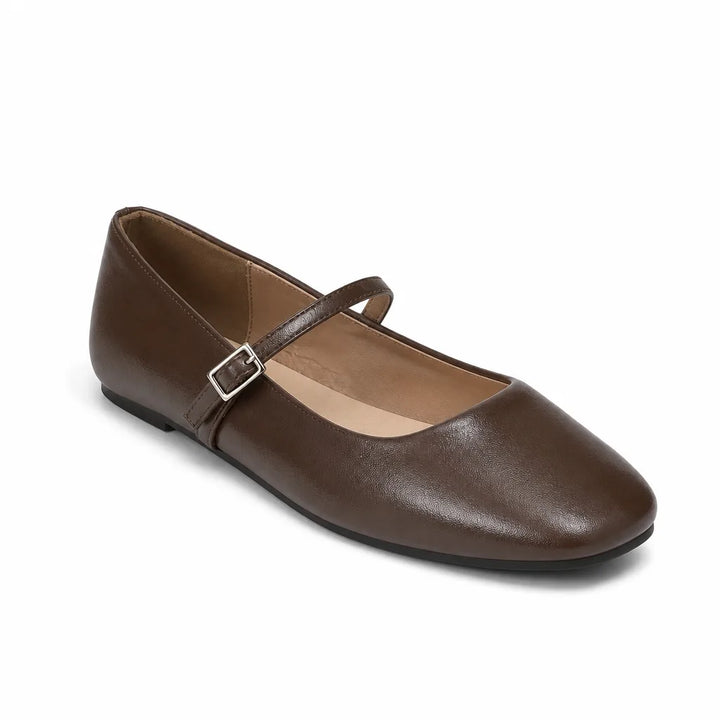 Women's Brown Ledger Low Heel Mary Janes