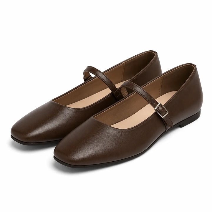 Women's Brown Ledger Low Heel Mary Janes