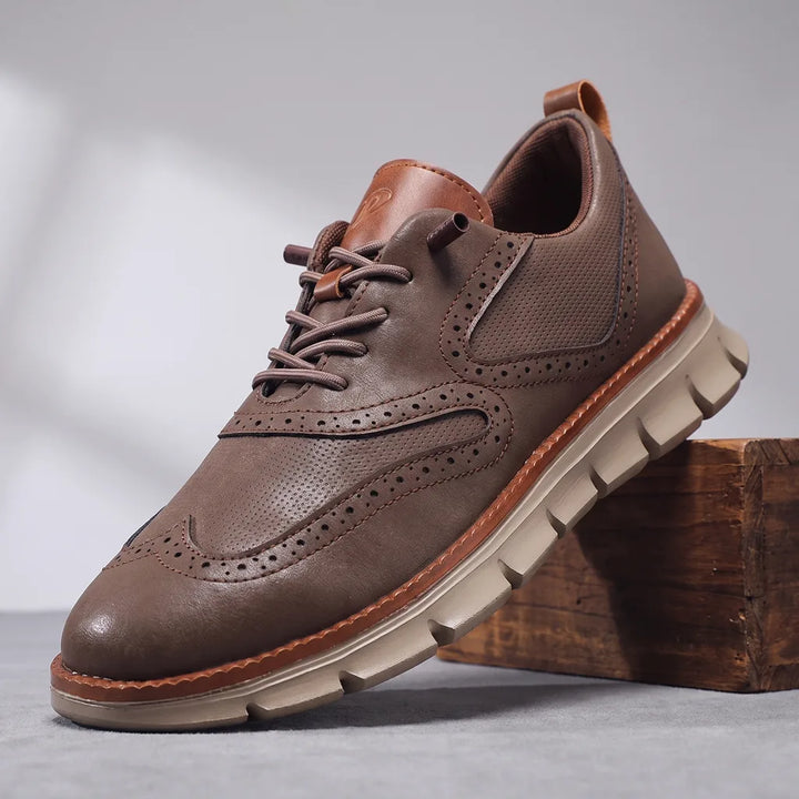 Craven Wingtip Sneakers - Color:Brown;Size:40