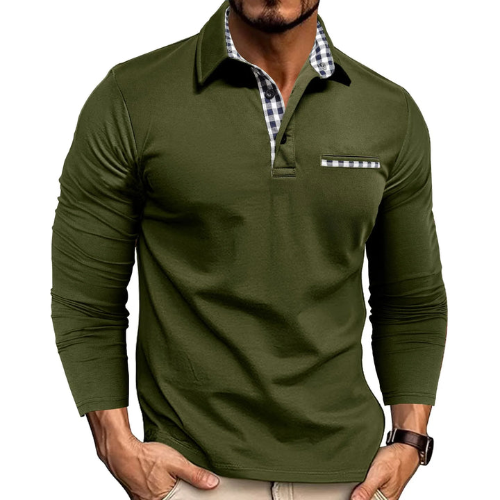 Cunnings Long Sleeve Polo - Color:Olive Green;Size:XS