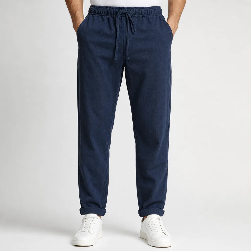 Daichi | Mens Loose Fit Baggy Pants - Color:Blue;Size:S
