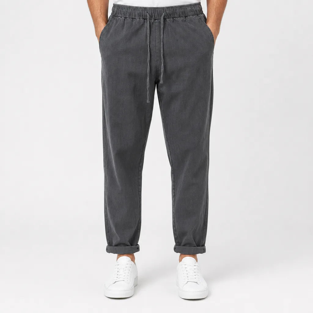 Daichi | Mens Loose Fit Baggy Pants - Color:Gray;Size:S